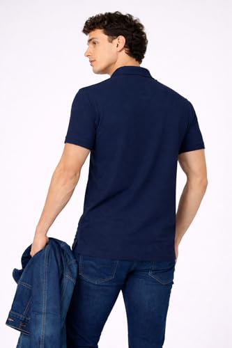 Image of Men's Cotton Polo T-Shirt | Solid Regular Fit Polo Neck T-Shirt | Half Sleeve Casual & Office Wear | Soft Breathable Summer T-Shirt for Men
