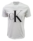 Calvin Klein Men's Big CK Logo T-Shirt (X-Large, Brilliant White)