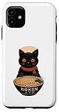 Hülle für iPhone 11 Katzen-Ramen-Nudelschüssel, japanische Kochkunst