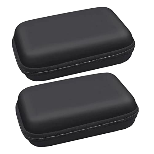 2Pcs Shockproof Eva Digital Accessories Storage Bag Organizer with Drop Belt Compact Pouch for Hard Drives Usbs Chargers and Memory Cards