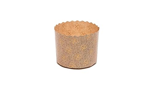 Ecopack Molde de papel para panettone alto de 100 g, apto para horno hasta 220 °C, paquete de 100 unidades