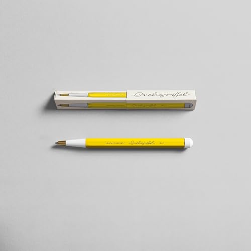Image of LEUCHTTURM1917 Gel Pen Drehgriffel No.1 Lemon Yellow | Document Proof Black Ink, Drehgriffel No. 1, Twist Mechanism, Journal Pen, Premium Stationery