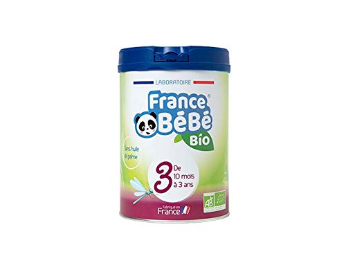 FRANCE BéBé BIO - Lait bébé 3eme âge en poudre - Boîte de lait de croissance en poudre de 800 gr -Lait fabriqué en France avec du lait français - 13 Vitamines 12 Minéraux