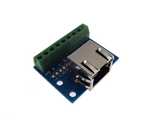 RJ45 Ethernet Connector Breakout Board Spring Leaf 8P8C w/LED Indicator-Pack of 8