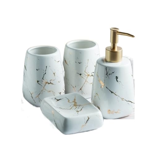 �o�X���[���A�N�Z�T���[�Z�b�g �嗝�Ε����ʑ� �N���G�C�e�B�u�Z���~�b�N�X �o�X���[�� �V�z�j���M�t�g ���ݏZ��ł����S�̃C���e���A(White,4pcs)