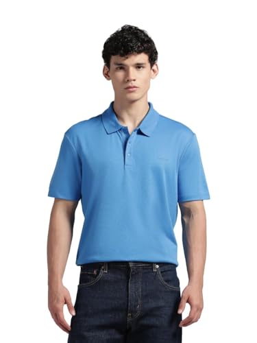 Image of Solid Regular fit Cotton Polo t-Shirt