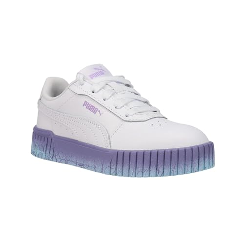 PUMA Toddler Girls Carina 2.0 Speckle Fade Lace Up Sneakers Shoes Casual - Purple, White - Size 3 M2