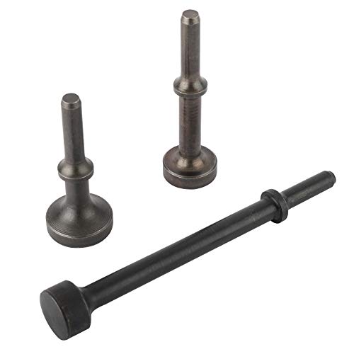 4 pcs Air Hammer Bits Accessories Including 3pcs 0.401\'\' (10mm) Shank Pneumatic Chisel Air Hammers and 1pc Spring