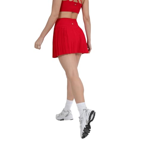 YITTY Active Saia feminina plissada de tênis com short embutido, Athleisure, elasticidade em 4 direç