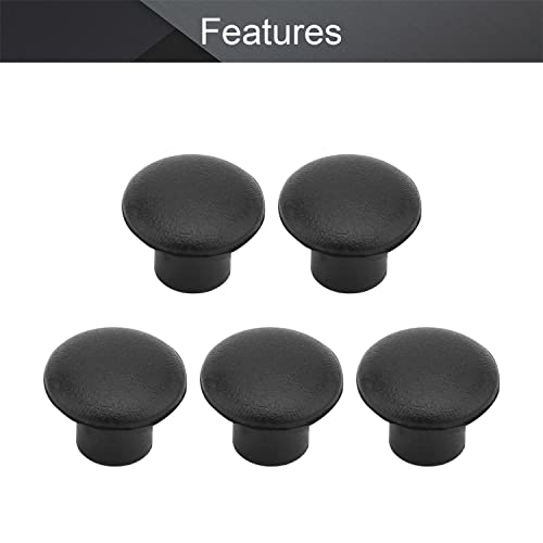 Image of MroMax 50Pcs Screw Cap Cover 3 /16inch Bottom Dia Fit for 4.5-5mm Diameter Hole Plastic Tube Cover Shelf Peg Hole Plugs for Cupboard Bookshelf Shelf Closet Cabinet Bracket Furniture Black Tone