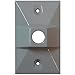 RAB 1 Hole Die Cast 4" Rectangular Cover Silver Gray