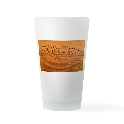 CafePress US Constitution Pint Glass, 16 oz. Drinking Glass