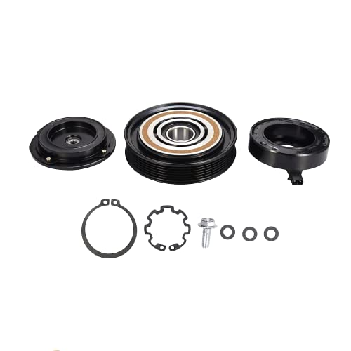 A/C Compressor Clutch Assembly Kit Plate Pulley Bearing Coil 38810-RGL-A01 Replacement for Honda 2005-2007 Odyssey & 2006-2008 Ridgeline, AC Air Conditioning Compressor Clutch Coil Auto Repair Kit