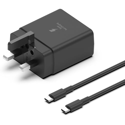 Hafiuege 45W Super Fast Charger Compatible with Samsung USB C Power Adapter for Galaxy S25/S24/S23/S22/S21 Ultra Note 10/20/S20/S21 with 1.8M Type-C Cable