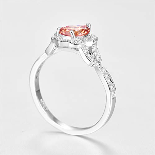 YAZILIND Silver Plated Wedding Ring Teardrop Cubic Zirconia Eternity Rings Women Anniversary Jewelry3