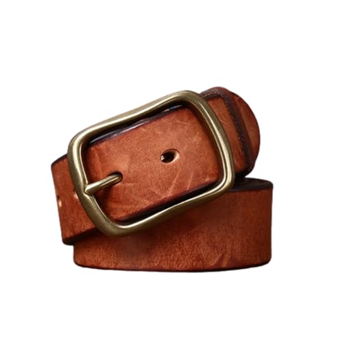 Ceinture en cuir de vachette pleine fleur et boucle laiton massif