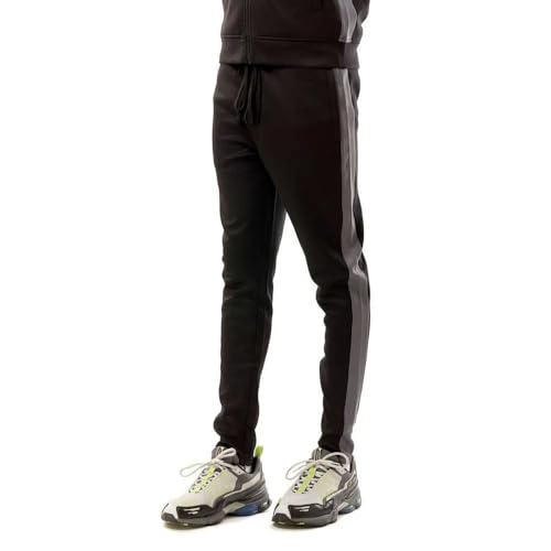 Rebel Minds Men Track Pants - Stylish Men's Sweatpants, Joggers for Men, Athletic and Casual Wear, with Pockets Black Charcoal