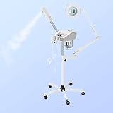 Professional 4in1 Ozone Face Steamer for Deep Hydration with Magnifying Lamp, High Frequency Galvanic for Beauty Spa Shop