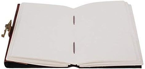 OVERDOSE LJ BROWN with Stone Leather Journal Lock - Handmade Journal for Students Office Bound Leather Journal for men & women - Image 4