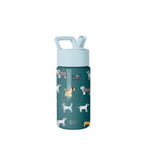 Image of Simple Modern Kids Water Bottle & Toddler Cup | 14oz | Dogs | Insulated Stainless Steel Toddler Water Bottle, Kids Tumbler with Straw | Spill Proof for School, Girls, Boys | Dog Days