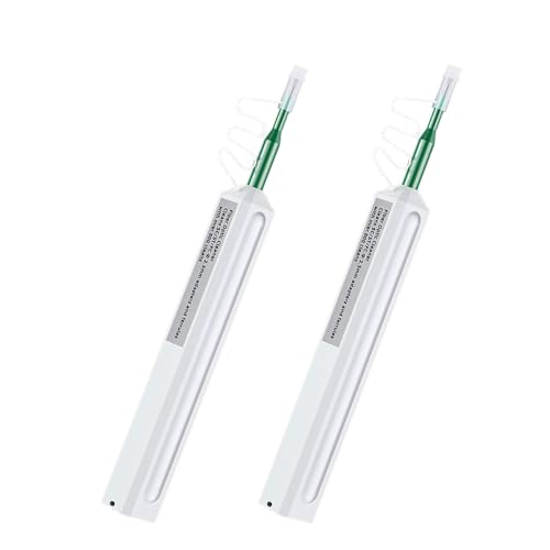 LIAYTRSS 2pcs Stylo de nettoyage de fibre optique, Nettoyeur de fibre 2.5mm pour SC, FC, ST, SC/APC et FC/APC, Stylo de nettoyage de surface d'extrémité de...