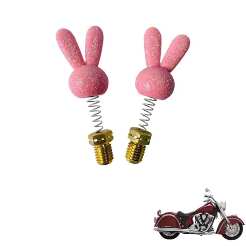 2PCS motorrad spiegel blindstopfen kompatibel mit Indian Chief Classic,weichem Gummipads, tuning dekorativem zubehör(pink)