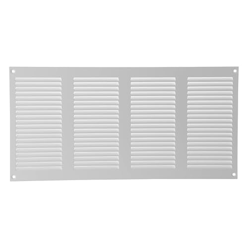 Vent Systems - Rejilla de ventilación de Metal (20 x 40 cm), Color Blanco con Pantalla de protección contra plagas integrada para Rejilla de ventilación de Aire Acondicionado para Mejorar el hogar