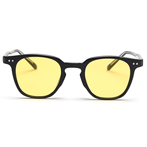 kachawoo Black Green Square Frame Sunglasses Men Polarized Ladies Vintage Male Blue UV4002