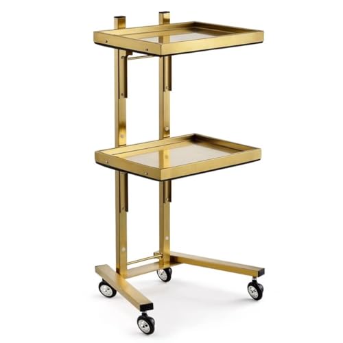 Carrito rodante de acero inoxidable de 3 niveles con ruedas, versátil carrito de cocina y salón para un fácil almacenamiento y nización. Carrito utilitario de metal