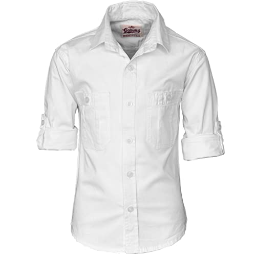 GILLSONZ DS55 Kinder Party Freizeit Student Hemd Langarm 100%...