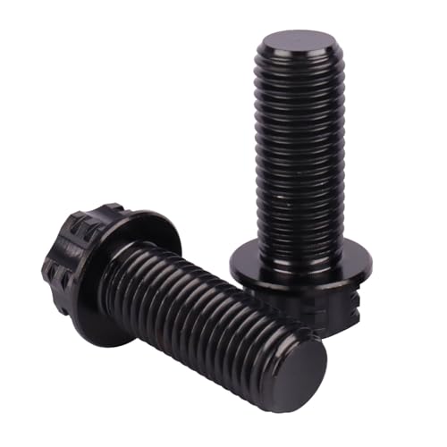 Image of 4Pcs Titanium Bolt Flange Torx Head M8 M10 x 20 25 30mm Screw Bolt for Motorcycle Car Modifications (Black, M10x25mm Pitch 1.25)