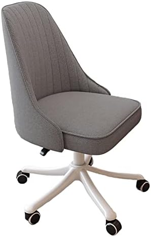 Home Office Desk Chair Office Chair Gaming Chair Computer Chair Armless Vanity Chair with Wheels,Cute Modern Office Chair Makeup Chair Adjustable Upholstered Desk Chair with Back,Swivel Make