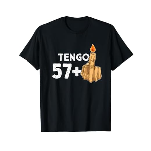 57+1 Dedo Medio Vela De Cumpleaños Para El 58º Cumpleaños Camiseta