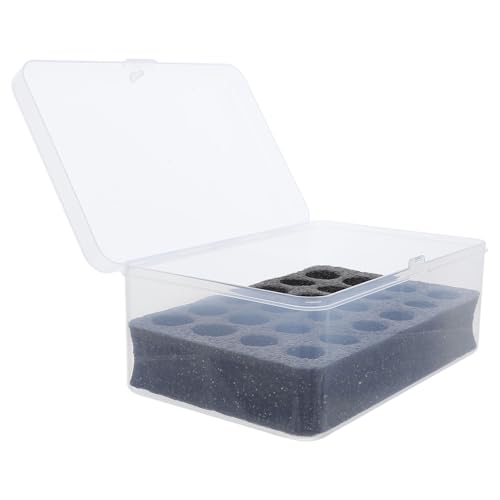 Gadpiparty Caja Organizadora Transparente para Pilas AA, Estuche Portapilas de Plástico Resistente al Polvo y Agua 24 Ranuras, Compacto para Hogar, Oficina y Viajes, Contenedor Seguro Anti