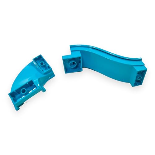 Duplo, scivolo 2 pezzi, con divisorio a 90 gradi, azzurro, in modo che i personaggi scivolino - Lego - Immagine 3