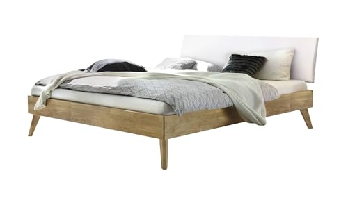 Hasena Trento Bett Pesaro Eiche Bianco Kopfteil weiß 120x200
