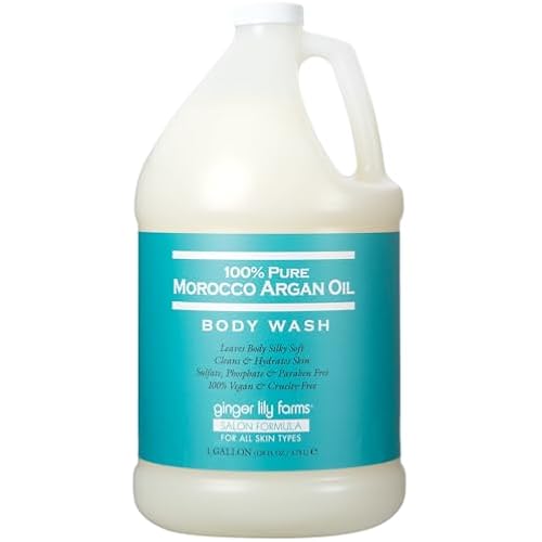 Ginger Lily Farms 100% Pure Morocco Argan Oil Body Wash, 128oz