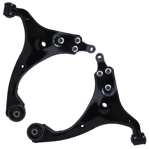 Image of Detroit Axle - Front Steering Knuckles with Wheel Hub Bearings Lower Control Arms Replacement for 2007-2012 Hyundai Elantra w /4-Wheel ABS