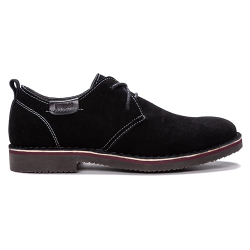 Propét Men's Finn Oxford Shoes, Black, 11 XX-Wide US2