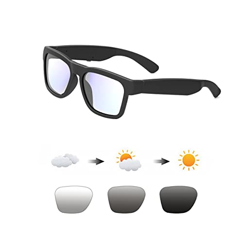 Gafas de sol OhO Audio, versión Bluetooth 5.0 inalámbrica, estilo abierto, escuchar música y llamadas, compatible con lentes de prescripción