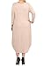 Pastel by Vivienne Women's Cocoon 3/4 Sleeve Mdi Dress Plus Size with Pockets
