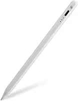 Gshield Caneta Touch Capacitiva Pro com Palm Rejection para iPad Compatível com Modelos Lançados a Partir de 2018, Escrita Adaptável de Alta Precisão e LED Indicativo de Bateria, Branca (SOMENTE IPAD)