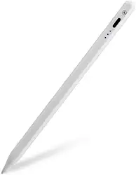 Gshield Caneta Touch Capacitiva Pro com Palm Rejection para iPad Compatível com Modelos Lançados a Partir de 2018, Escrita Adaptável de Alta Precisão e LED Indicativo de Bateria, Branca (SOMENTE IPAD)