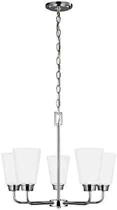 Generation Lighting 3115205EN3-05 Kerrville One - Light Chandelier Hanging Modern Fixture, Chrome