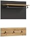 Produktbild xonox.home Garderobe Canu X4CE1621 Garderobenpaneel Wandgarderobe Garderobe Wandpaneel Kleiderstange in Front Artisan Nb., Korpus Basalt grau Nb., Absetzung Artisan Nb. ca.80x73x27 cm