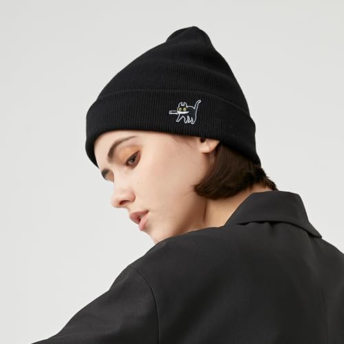 Image of Cool Graphic Beanie for Men and Women - Black