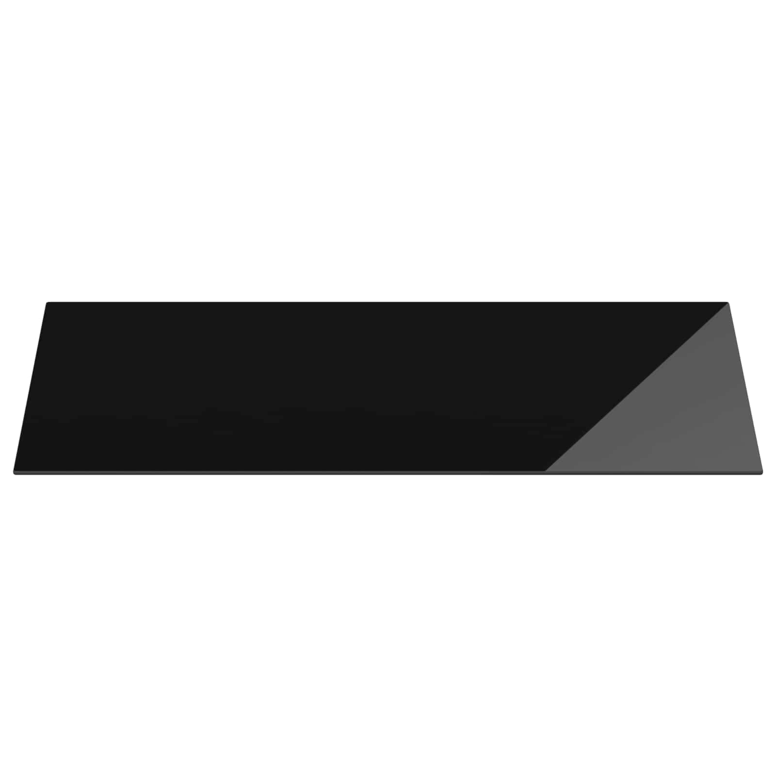 vidaXL Plateau de Table 4 pcs Noir Verre trempé, Table rectangulaire en Verre trempé, pour intérieur extérieur, Meuble Moderne, Look Vibrant et Minimaliste