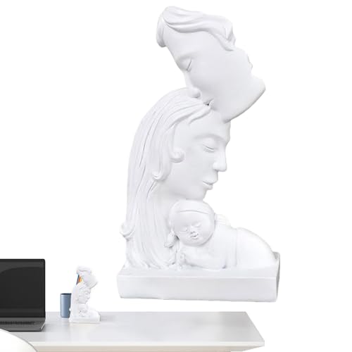 Design delicato del contorno: questa scultura di bacio di coppia presenta un delicato design del contorno e una posa dinamica, che funge da statua romantica che migliora il tuo spazio come punto focale visivo, fondendo arte con emozione per un fascino senza tempo