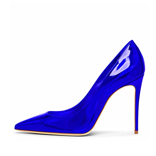 Women Pumps Formal Pointed Toe Patent Leather Classic High Heel Sexy Stilettos Slip On Office Party Evening Dress Shoes