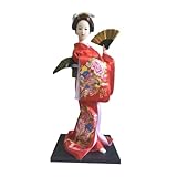 LeeQinersw Figura de Muñeca Kimono de Geisha Japonesa, Regalo para Estantería de Armario Y Sala de Estar.